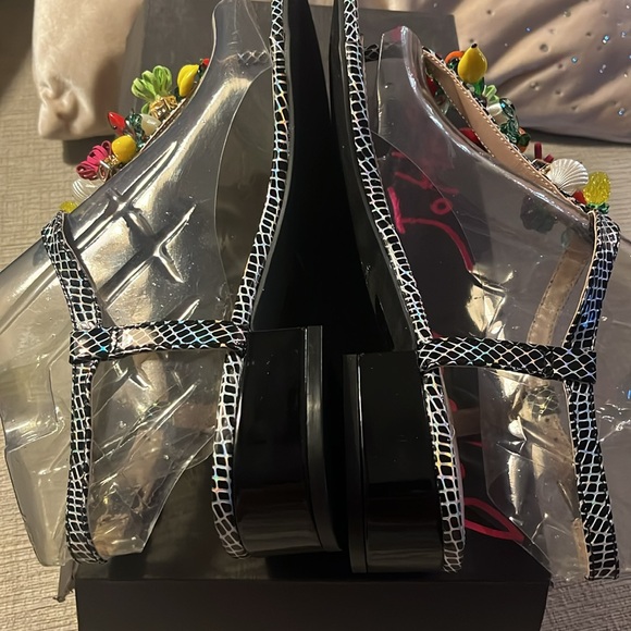Betsy Johnson Lannah  Black Multi Sandals NIB - Picture 4 of 8